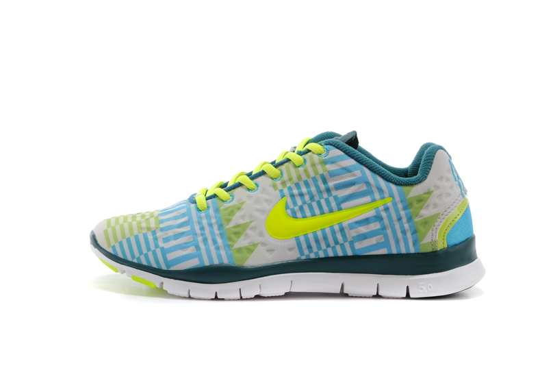 NIKE FREE TR FIT 3 PRT femmes chaussures de course bleu jaune (4)